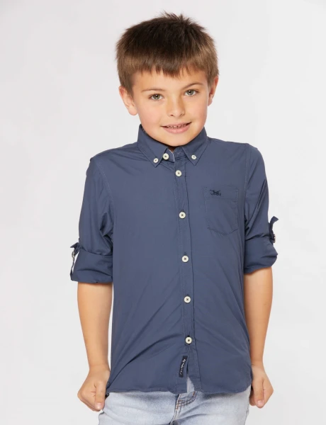 Camisa lisa Azul