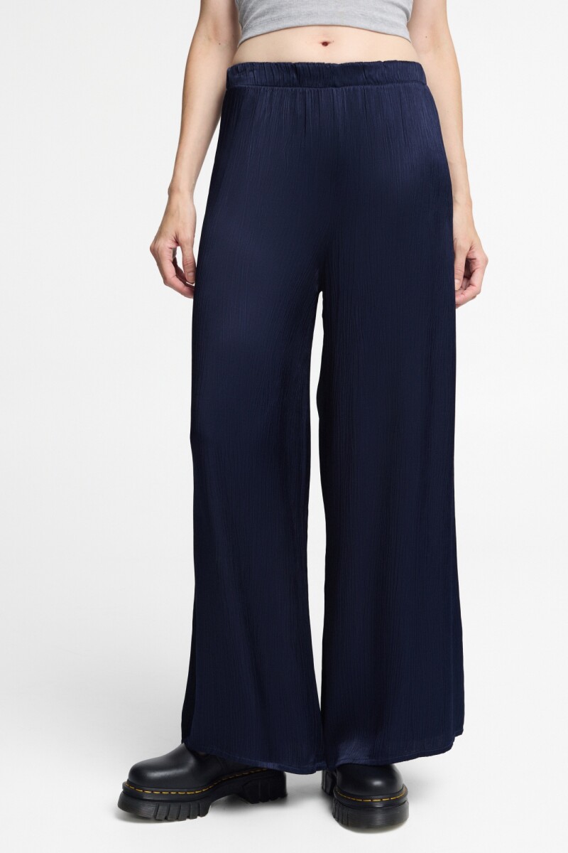 PANTALÓN ARRUGADO Azul