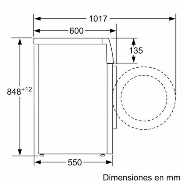 Lavarropas Bosch Wan24266es 7 Kg LAVARROPAS BOSCH WAN24266ES 7K FRONTAL