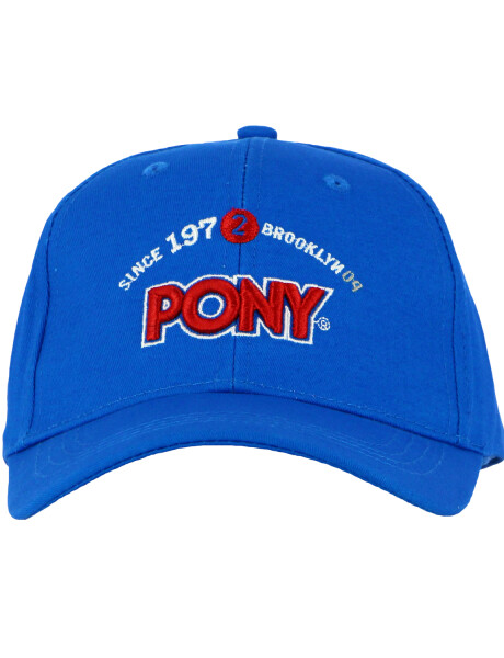Gorro con Visera Pony Since 1972 con Liso con Logo Blue/Red