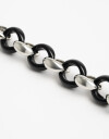 Pulseras Flexibles Resina Pulseras Flexibles Black Resin - Plateado Rodio