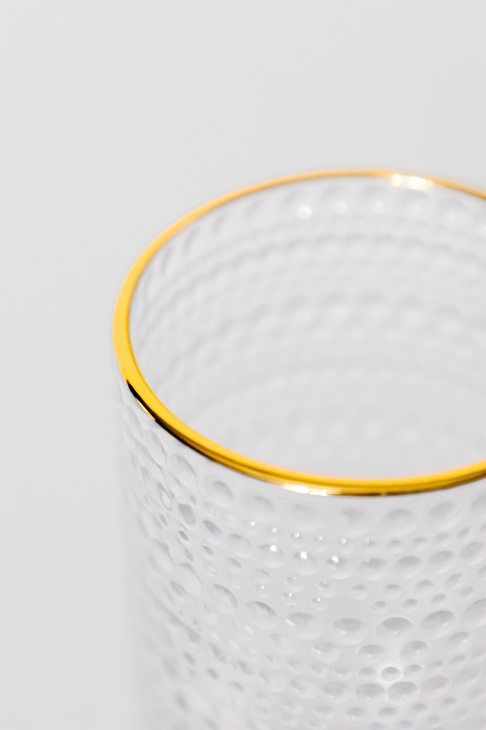 Vaso Alto Dots Borde Dorado Estampado 4