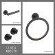 Set De Accesorios Incl,Uye 2 Perchas, Toallero Aro Y Portarollo Negro Mate 000
