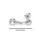 Caravanas en oro 18k blanco y brillantes Caravanas en oro 18k blanco y brillantes