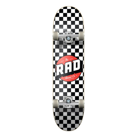 Skate Completo Rad Checkers 8.0" - White/Black Skate Completo Rad Checkers 8.0" - White/Black