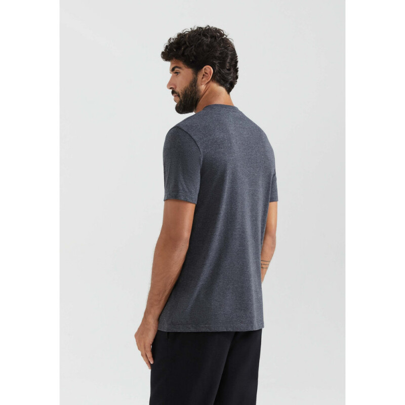 CAMISETA MM MASC PRETO MESCLA