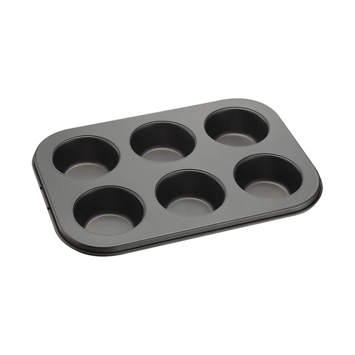 MOLDE MUFFIN X6 26.3X18.5X3CM GRIS ANTIADHERENTE 