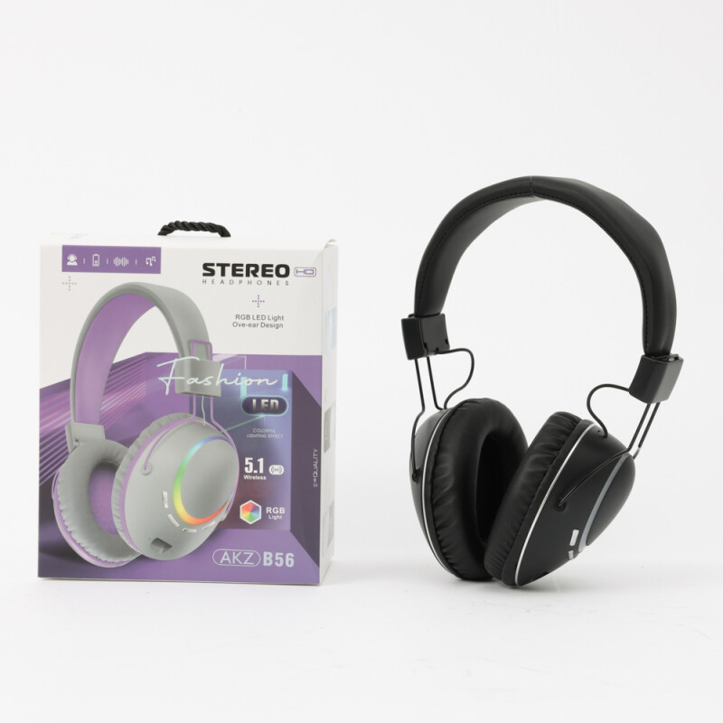 Auriculares inalambricos de vincha B56 5.1 con luces RGB Auriculares inalambricos de vincha B56 5.1 con luces RGB
