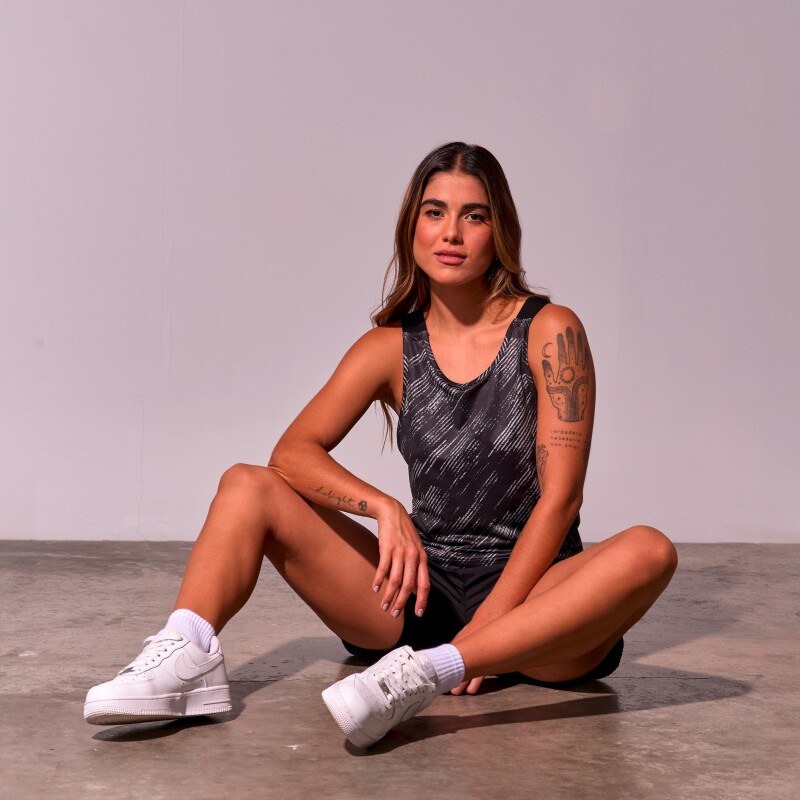 Remera Tank Top Print New York de Mujer Negro