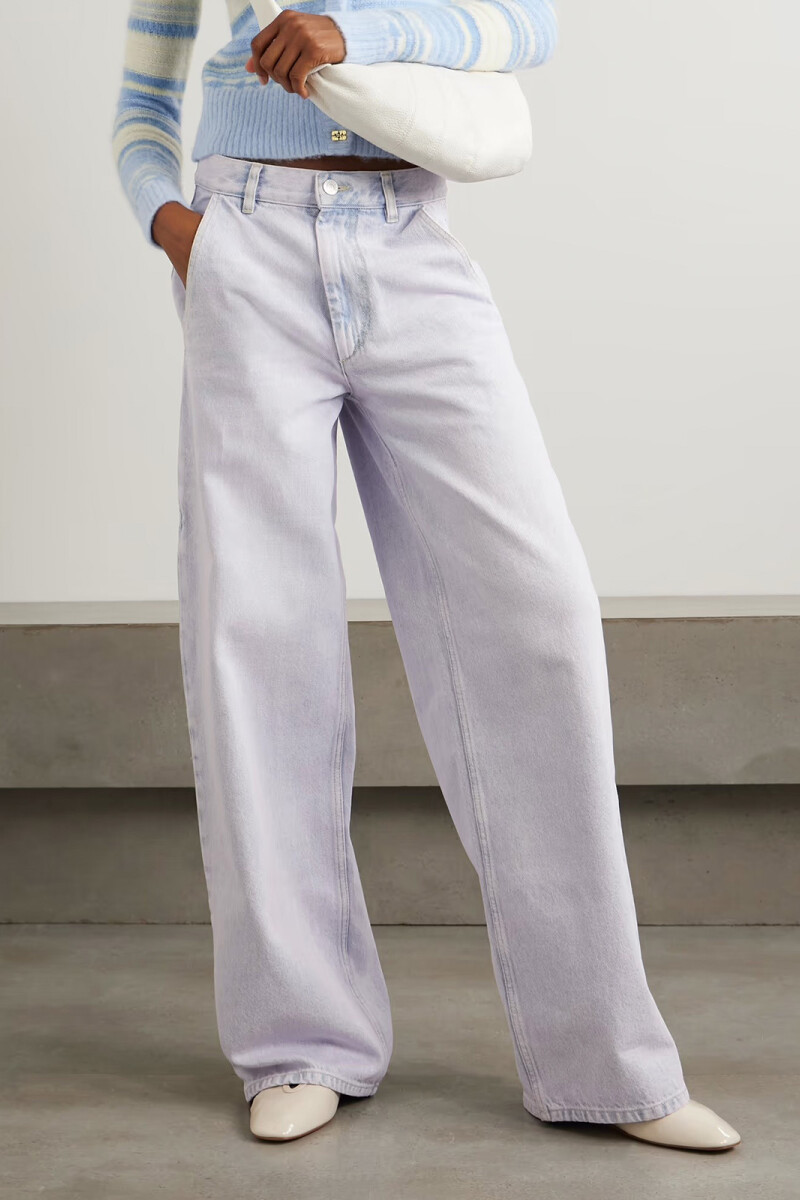 PANTALON DENIM SOLENE Lila