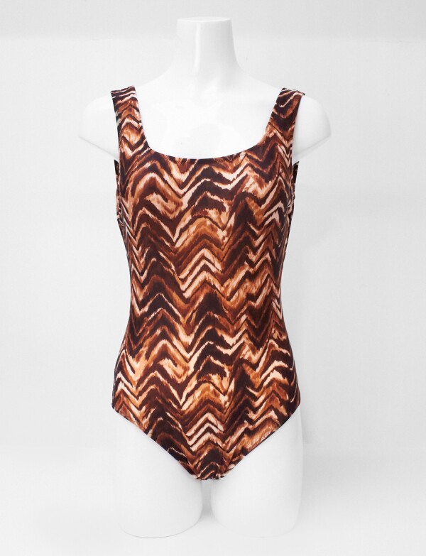Malla Escote Cuadrado MULTI/MARRON
