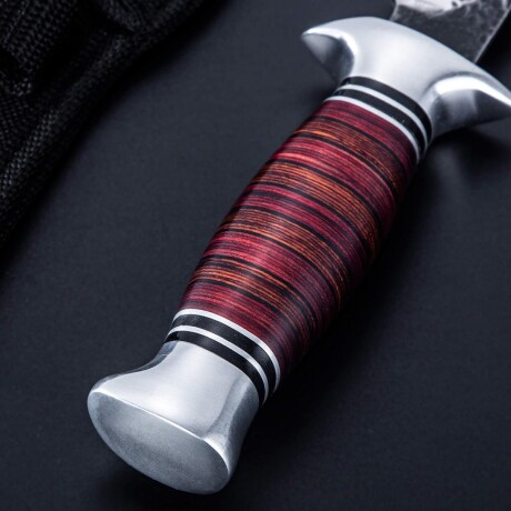 Cuchillo deportivo Bushcraft con mango de pakka Cuchillo deportivo Bushcraft con mango de pakka