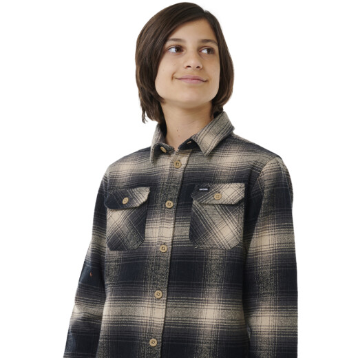 Camisa Rip Curl Count Flannel Niño - Negro Camisa Rip Curl Count Flannel Niño - Negro