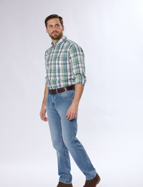 PANTALÓN DE JEAN CLÁSICO Azul claro