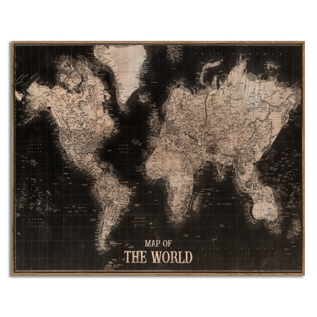 CUADRO CANVAS 40x50cm MARCO MAP OF THE WORLD 