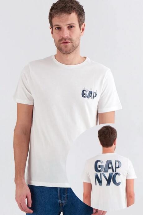 Remera Gràfico Gap Hombre New Off White