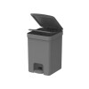 Papelera con pedal 12L Gris