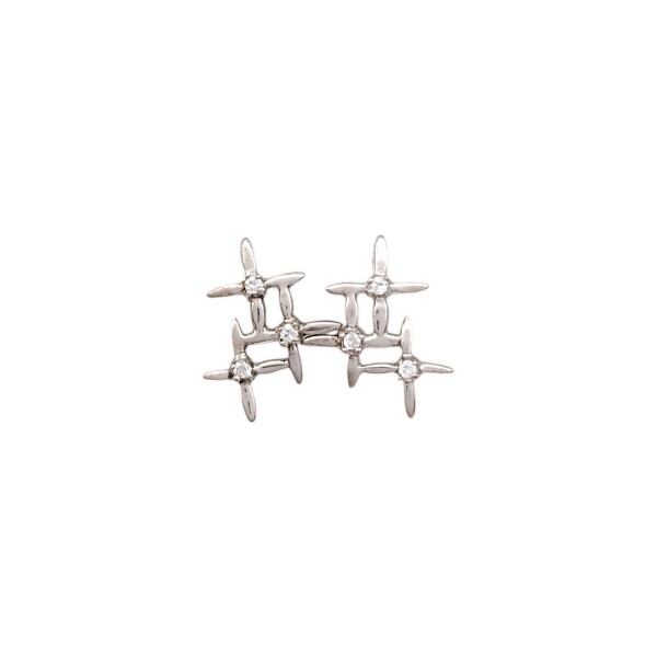 Caravanas Triple-Plata 925-Piedra Zirconia-CA3064 Conpiedra