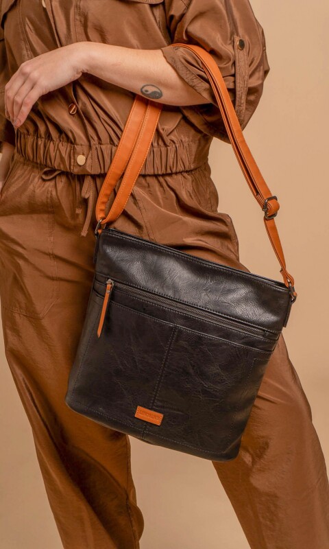 BANDOLERA MORRAL QUINA NEGRO C/SUELA