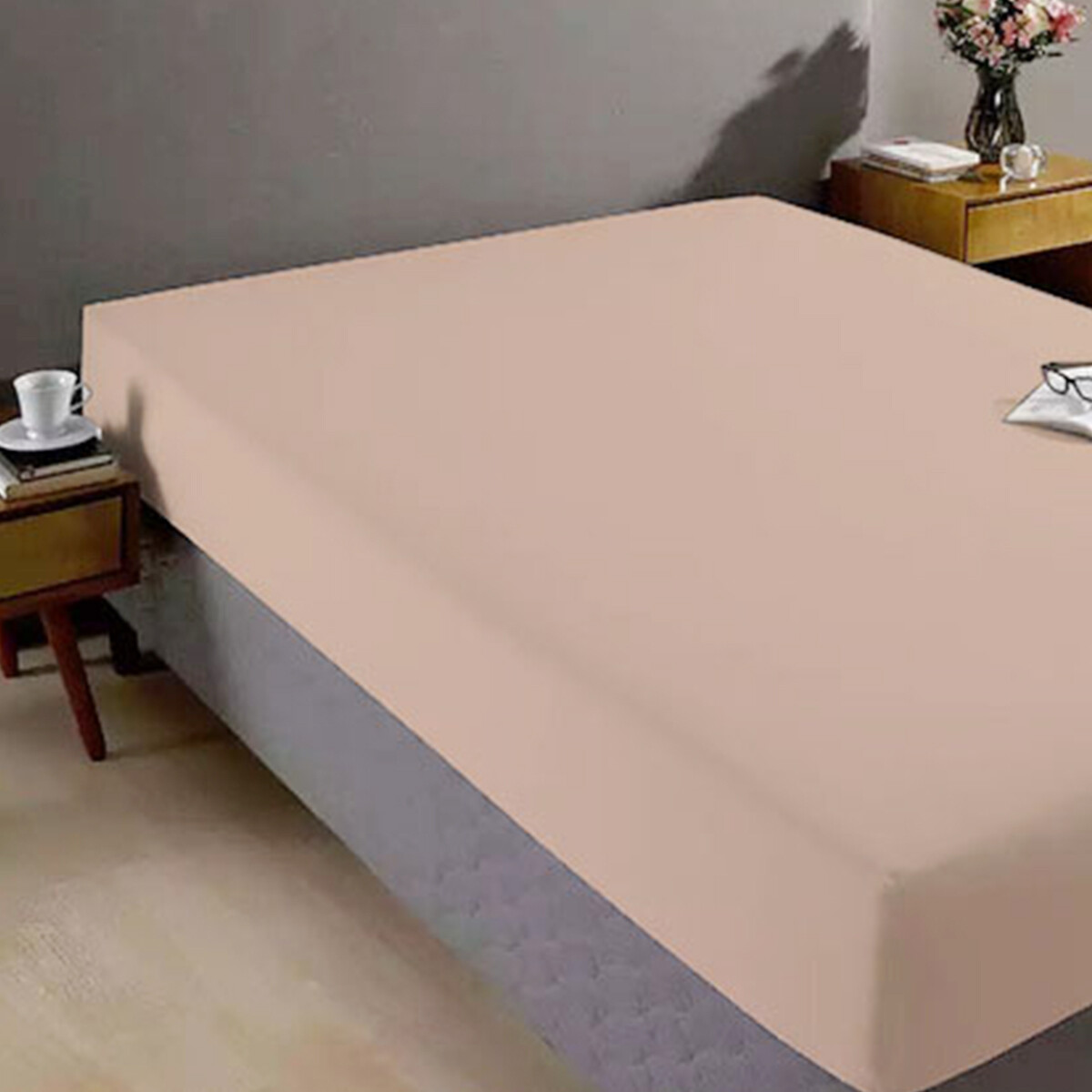 Sábana Ajustable Queen Size Richmond House 100% Microfibra - SALMON 