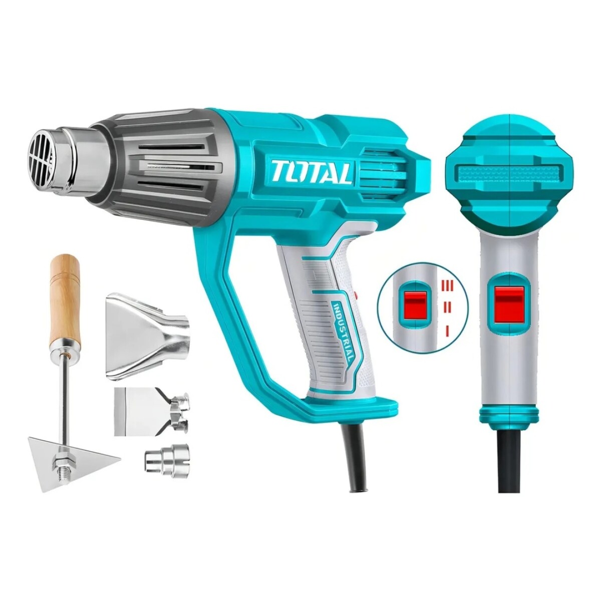 Pistola de Calor Industrial Total 2000W con 3 Temperaturas 