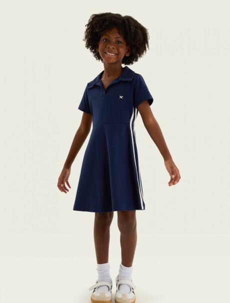 VESTIDO POLO DE ALGODÓN AZUL
