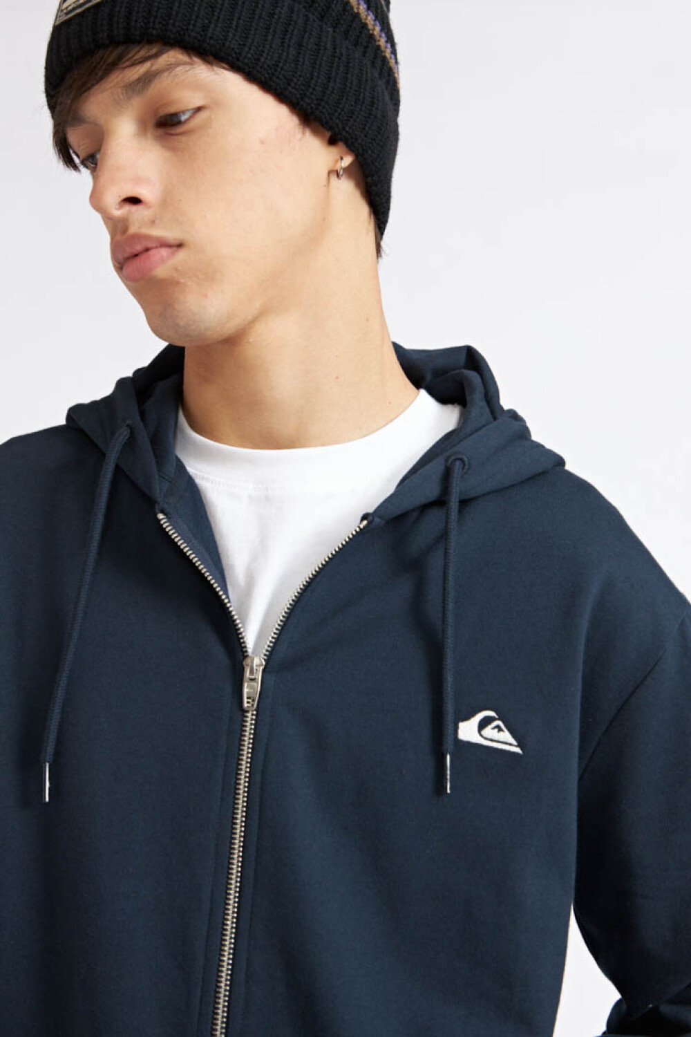 Quiksilver Buzo Polar con Capucha BASIC HOOD ZIP Hombre - Marino Marino