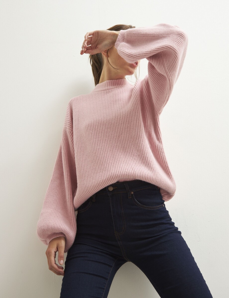 Sweater mangas abuchonadas - rosa 