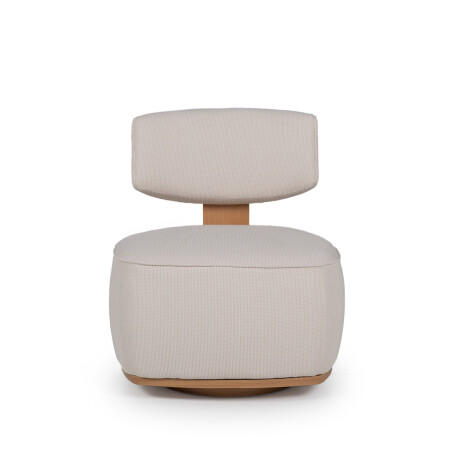 Butaca Orbit - Giratoria - Tela Rústica Trama beige (9E)