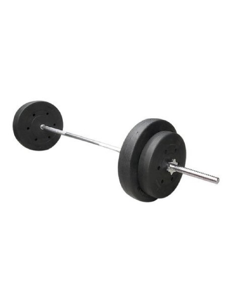 Kit fitness barra recta + 50 kgs 2x10Kg 4x5Kg 4x2.5Kg