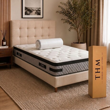 Sommier 1 Plaza HAMPTONS Platinum 90X190 Beige