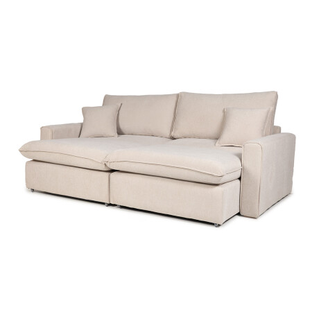 Sofá Cama Soft - Tela Microfibra AA-10 (Beige)