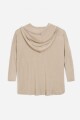 Sweater oversized con capucha BEIGE