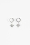 Aros dije estrella strass plateado