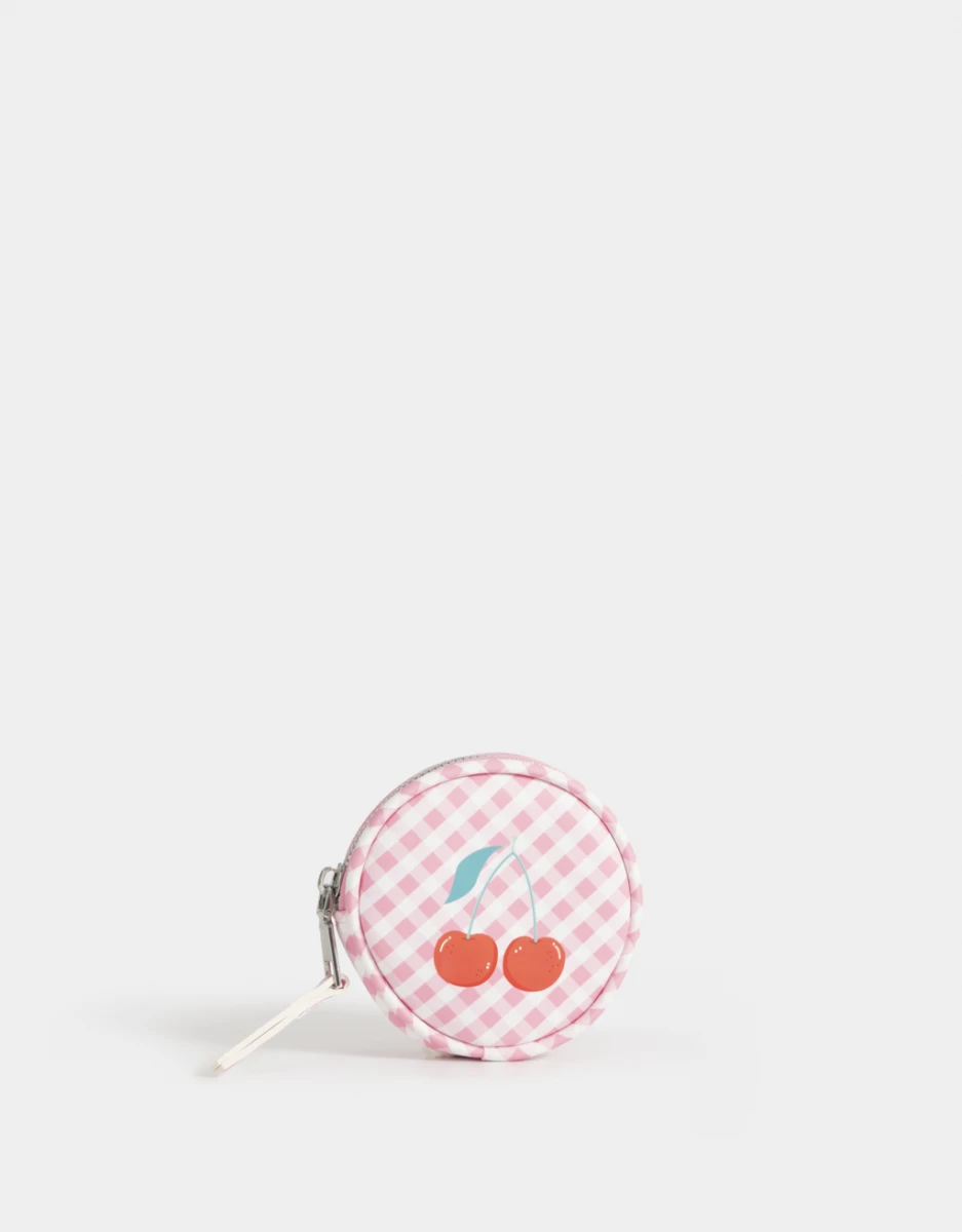 Monedero De Cuerina "cherry" 