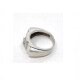 Anillo En Platino Con Importante Brillante Central Navette Anillo En Platino Con Importante Brillante Central Navette