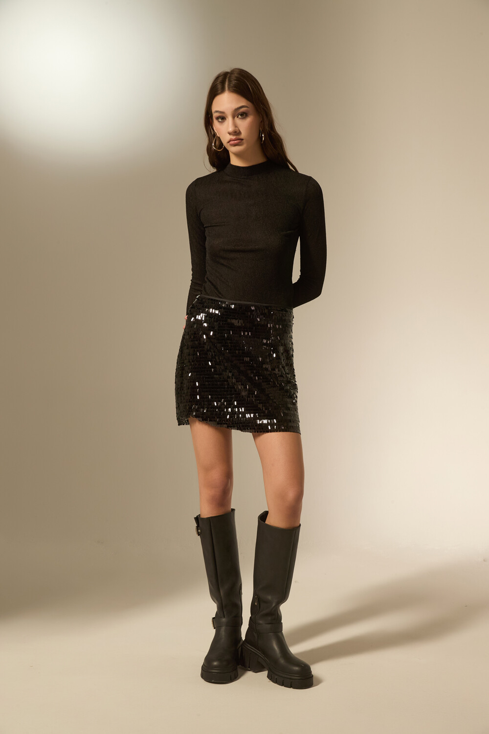 Falda Caramela Negro
