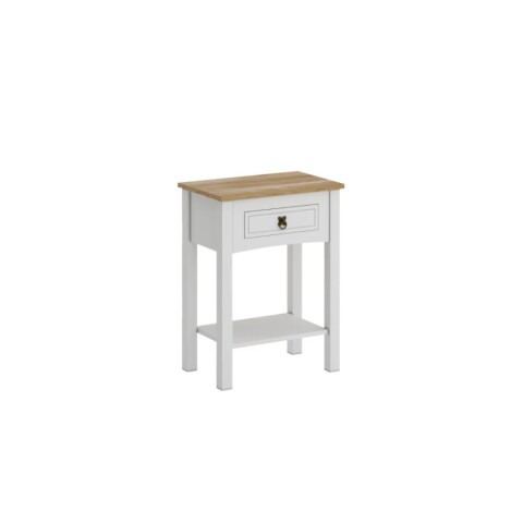Consola 1 Cajón Mesa de luz Sommier - Linea Mexicana Blanco Consola 1 Cajón Mesa de luz Sommier - Linea Mexicana Blanco