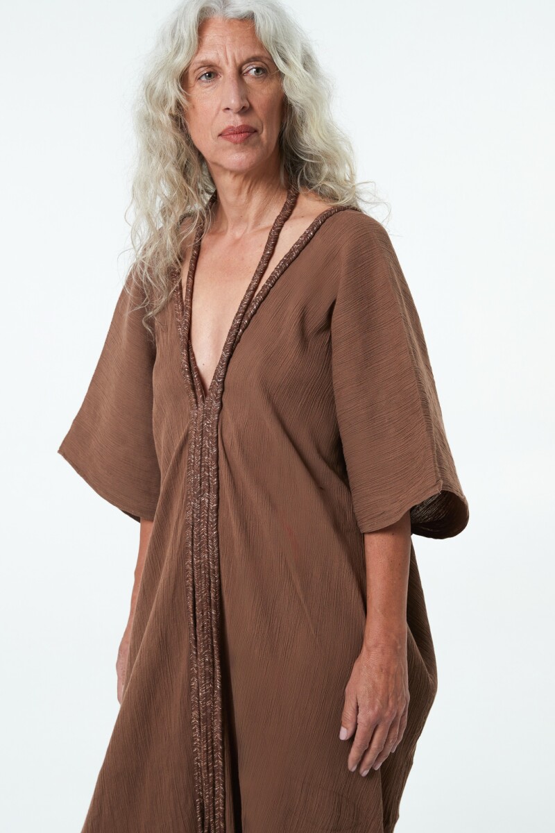 VESTIDO LARGO Marron