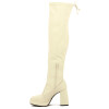 Botas Bucaneras Mujer Beira Rio Taco Medio Blanco