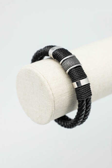 Pulsera cuero Negro