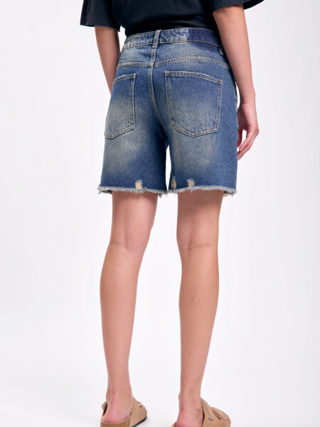 Bermuda jean Azul Medio