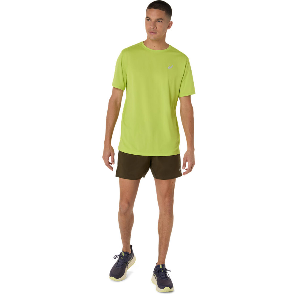 Polo Running Asics Silver SS Top Hombre Neon Lime