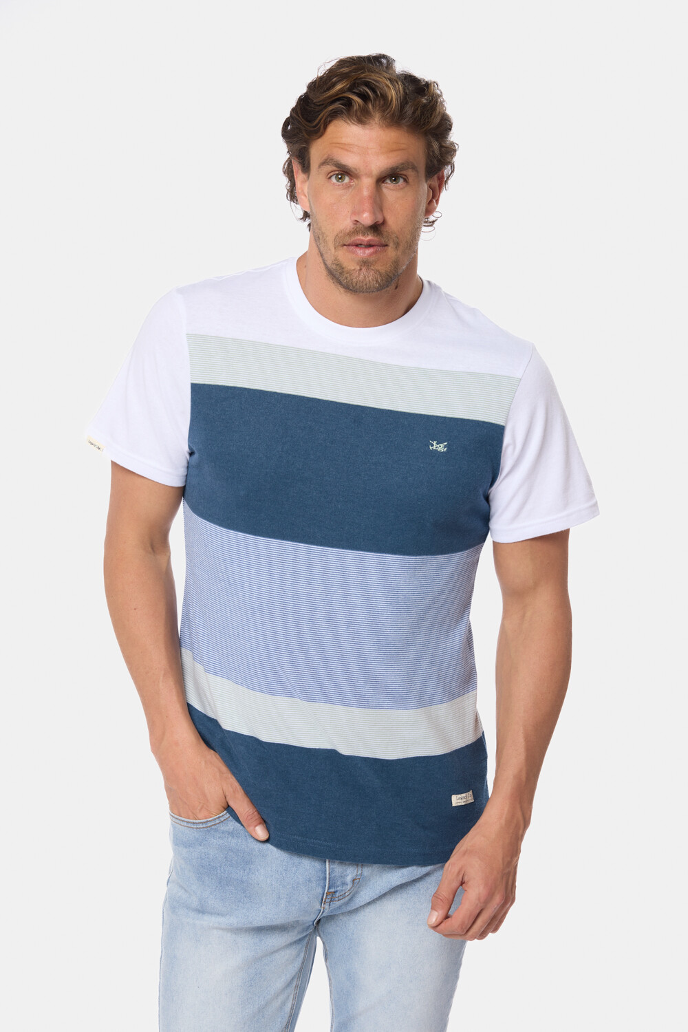 REMERA RAYADA Azul