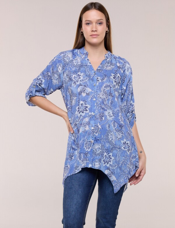 Blusa Flores CELESTE/MULTI