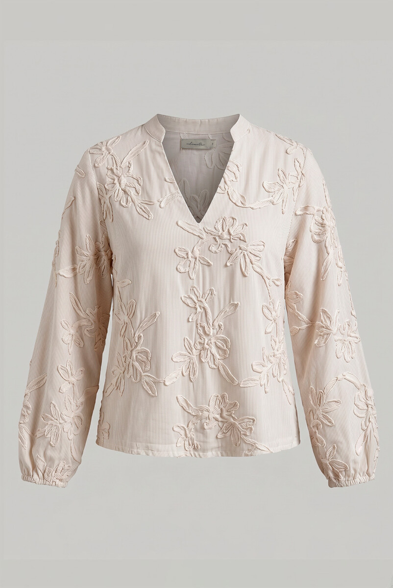 BLUSA RAYA FLOR - BEIGE 