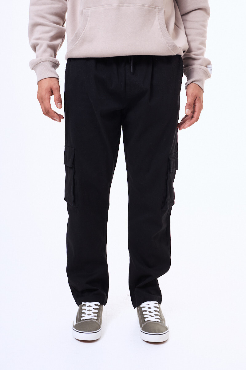Pantalon de gabardina Durazno Negro
