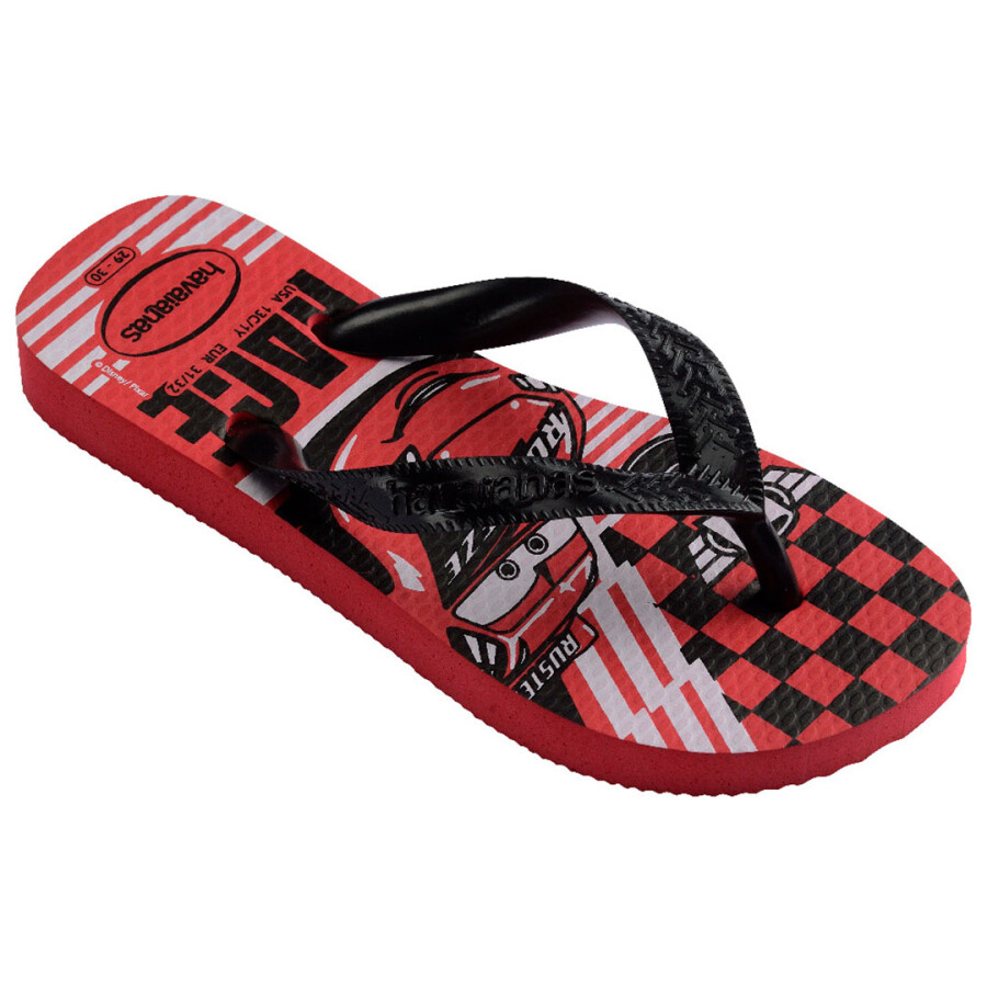 Sandalias de Niño Havaianas Disney Cars Rojo - Negro