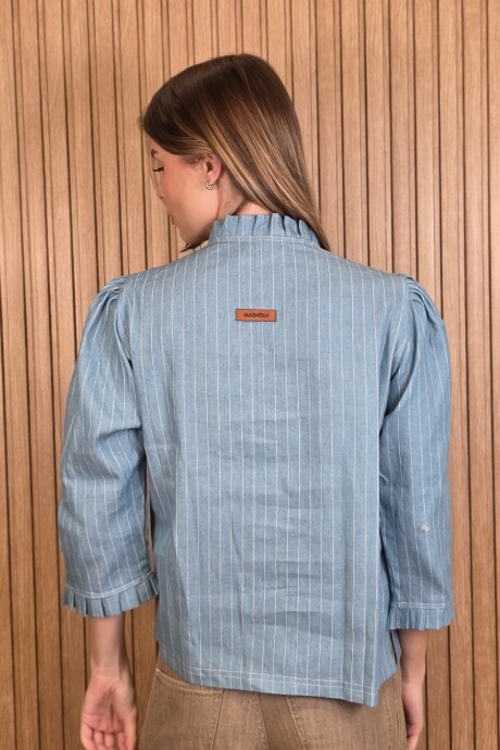 Camisa Carlita Volados Denim Celeste Raya 1