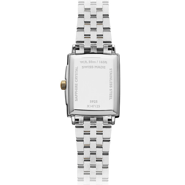 Reloj Raymond Weil Toccata Lady rectangular combinado con esfera nacar y diamantes . Reloj Raymond Weil Toccata Lady rectangular combinado con esfera nacar y diamantes .